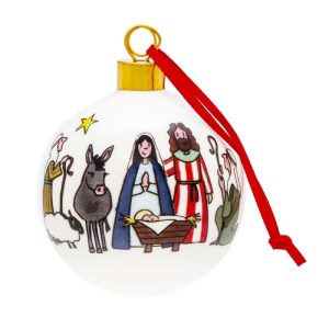 Nativity Fine Bone China Christmas Bauble