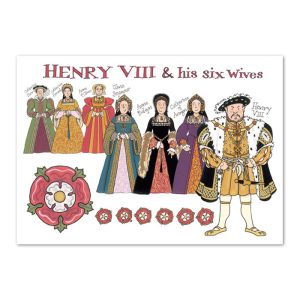 Henry VIII and his Wives Post Card