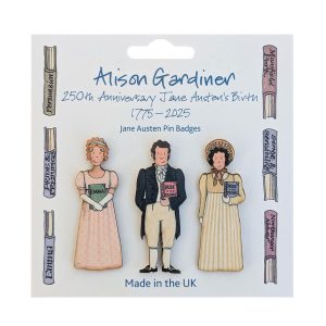 Jane Austen Set Of 3 Pin Badges
