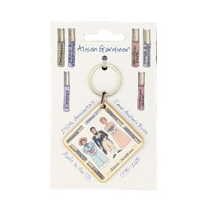 Jane Austen Wooden Keyring