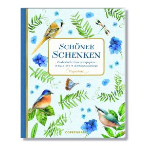 Birds And Blue Flowers Wrapping Paper Book