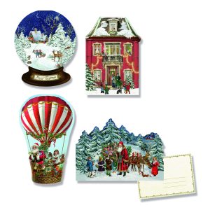 Little Christmas Cutouts Advent Calendar Cards Pack of 24 (4 designs)