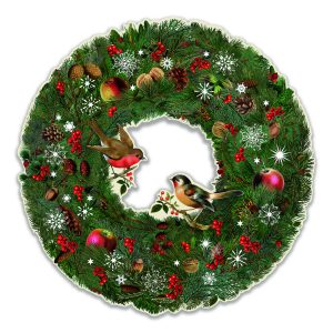 Winter Birds and Berries Wreath Special Advent Calendar