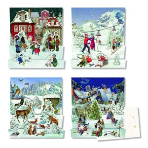 3D Winterscapes Christmas Advent Calendar Cards