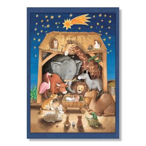 Baby Jesus And The Animals Christmas Advent Calendar