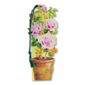 Roses In A Pot Floral Bookmark Cards