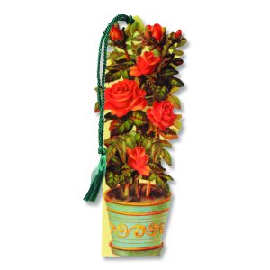 Roses In An Ornate Pot Floral Bookmark Cards