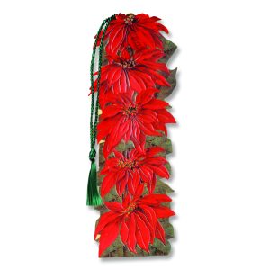 Poinsettia Floral Bookmark Cards