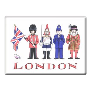London Figures Fridge Magnet