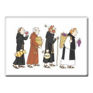 Monks Procession Fridge Magnet