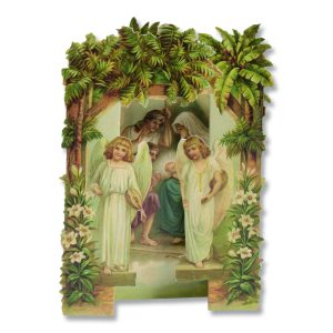 Palm Trees And Angels Nativity Christmas Cards