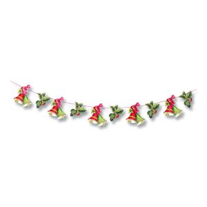 Holly And Bells Christmas Garland