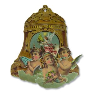 Bell And Angels 3D Christmas Card